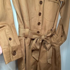 Banana Republic Camel long sleeve Jumpsuit, Size 2